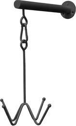 Grooming Deluxe Wandmontierter 4-armiger Trensenhalter aus Metall in Schwarz – Bild 1 von 8