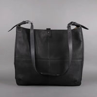 Produktbild von Große Ledertasche Antarès Paris Schwarz Unisex Waterproof