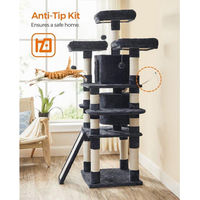 Produktbild von Großer Katzenturm Katzenfelsen mit 3 Sitzplätzen und 2 Kuschelräumen 172 cm