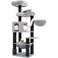 Produktbild von Großer Kratzbaum Azomor für Katzen in Grau mit Sisal-Elementen