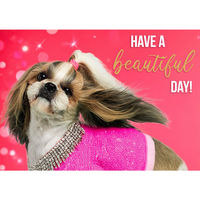 Produktbild von Grußkarte Flamingo Have a Beautiful Day A5 aus FSC-zertifiziertem Karton