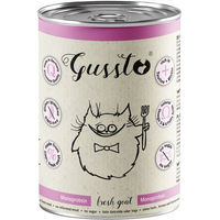 Produktbild von GUSSTO Cat Fresh Goat Nassfutter für Katzen mit Ziegenfleisch Stückchen in Sauce Monoprotein Sensitive 400g