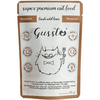 Produktbild von GUSSTO Cat Fresh Katzen Nassfutter Wildschwein Stückchen in Sauce Monoprotein Hypoallergen 85 g - 85 g