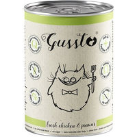 Produktbild von GUSSTO Cat Fresh Katzennassfutter Huhn mit Garnele Stückchen in Sauce mit hohem Fleischanteil 400 g - 400 g