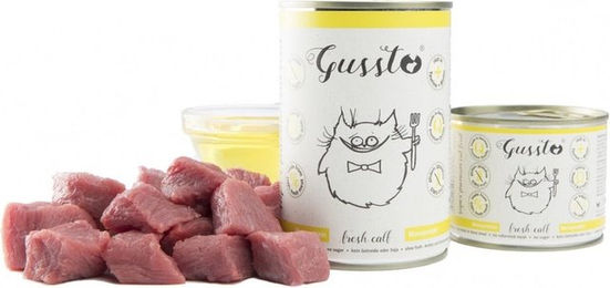 Gussto Katzen Nassfutter Kalb Stückchen in Sauce getreidefrei 400 g - 400 g – Bild 1 von 2