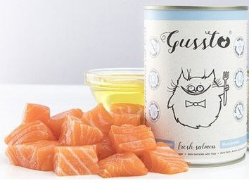 GUSSTO Katzen Nassfutter Lachs Stückchen in Sauce getreidefrei 6x400 g - 400 g – Bild 1 von 3