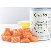 Produktbild von GUSSTO Katzen Nassfutter Lachs Stückchen in Sauce getreidefrei 6x400 g - 400 g