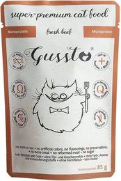 Gussto Katzen Nassfutter Rind getreidefrei für alle Altersstufen 24x85 g - 85 g – Bild 1 von 3