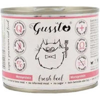 Produktbild von Gussto Katzen Nassfutter Rind Stückchen in Sauce getreidefrei 6x200 g - 200 g
