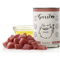 Produktbild von Gussto Katzen Nassfutter Rind Stückchen in Sauce getreidefrei 6x400 g - 400 g