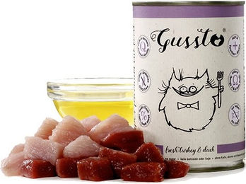 Gussto Katzen Nassfutter Truthahn und Ente Stückchen in Sauce getreidefrei monoprotein für alle Altersstufen 6x400 g - 400 g – Bild 1 von 3