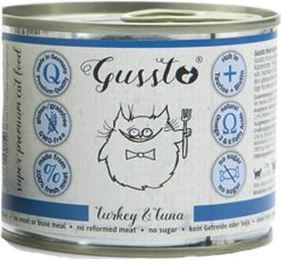 Gussto Katzen Nassfutter Truthahn und Thunfisch Stückchen in Sauce getreidefrei 6x200 g - 200 g – Bild 1 von 3