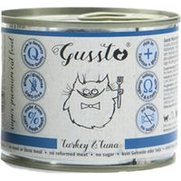 Produktbild von Gussto Katzen Nassfutter Truthahn und Thunfisch Stückchen in Sauce getreidefrei 6x200 g - 200 g