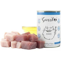 Produktbild von Gussto Katzen Nassfutter Truthahn und Thunfisch Stückchen in Sauce getreidefrei 6x400 g - 400 g