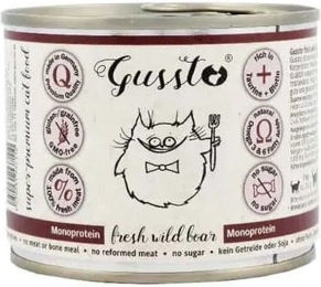 Gussto Katzen Nassfutter Wildschwein Stückchen in Sauce getreidefrei 6x200 g - 200 g – Bild 1 von 3