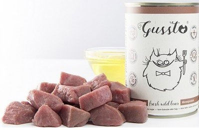 Gussto Katzen Nassfutter Wildschwein Stückchen in Sauce getreidefrei 6x400 g - 400 g – Bild 1 von 3