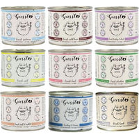 Produktbild von Gussto Katzenfutter Mix Sensitive Monoprotein Hypoallergen 9x200 g