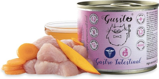 GUSSTO Vet Gastro Intestinal Katzen Nassfutter Truthahn Getreidefrei Veterinärdiät 6x200g - 200 g – Bild 1 von 3