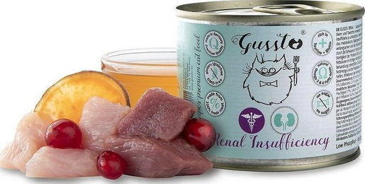 Produktbild von GUSSTO Vet Renal Insufficiency Diätfutter Nassfutter mit Geflügelstückchen in Sauce 200g - 200 g