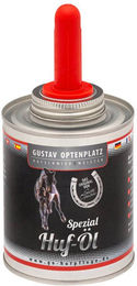 Gustav Optenplatz Huföl mit Pinseldose 400 ml Schwarz – Bild 1 von 1