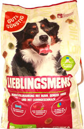 Gut & Günstig Lieblingsmenü Hundevollnahrung Huhn mit Gemüse Hirse und Lamm für Adult 2x 10 kg – Bild 1 von 3