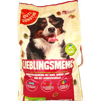 Produktbild von Gut & Günstig Lieblingsmenü Hundevollnahrung Huhn mit Gemüse Hirse und Lamm für Adult 2x 10 kg
