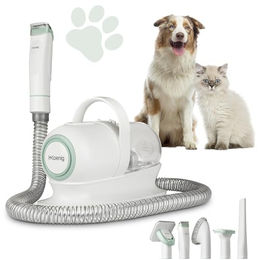 H.Koenig PAW400 Tierhaarstaubsauger und Schermaschine für Hunde und Katzen mit 9-teiligem Zubehörset und HEPA-Filter in Weiß - 1 Stk. – Bild 1 von 4