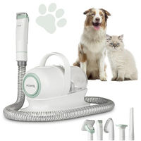 Produktbild von H.Koenig PAW400 Tierhaarstaubsauger und Schermaschine für Hunde und Katzen mit 9-teiligem Zubehörset und HEPA-Filter in Weiß - 1 Stk.