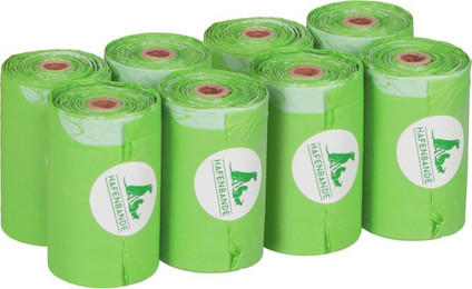 Produktbild von HAFENBANDE Kompostierbare Hundekotbeutel - 8 x 15 Stk.