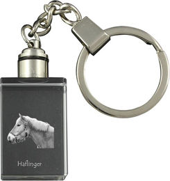 Produktbild von Haflinger - Crystal pendant with photo of a horse, illuminated pendant, unique gift by Art-Dog brand transparent