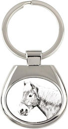 Produktbild von Haflinger Fohlen - keychain with a horse, keychain with a print, personalized pendant from the Art-Dog brand silber