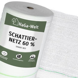 HaGa Schutznetz Schattiernetz 60% 3m Meterware weiß - 1 m – Bild 1 von 8