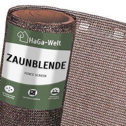 HaGa Schutznetz Zaunblende Schattiernetz 85% 0,9m breit braun - 1 m – Bild 1 von 9