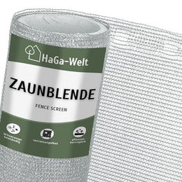 HaGa Schutznetz Zaunblende Schattiernetz 85% silbergrau 0,9m Breite - 1 m – Bild 1 von 9