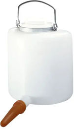 Produktbild von Halbrunde Rindertrinkflasche mit Deckel Tétiblue