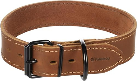 Produktbild von Halsband Montana Leder breit Cognac XXL