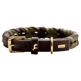 Halsband Solid Education Duo Dunkelbraun/Oliv 40 cm – Bild 1 von 4
