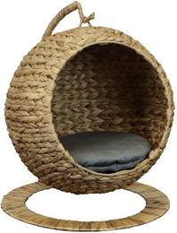 Hängekorb WH mit Samtkissen grau – Bild 1 von 4