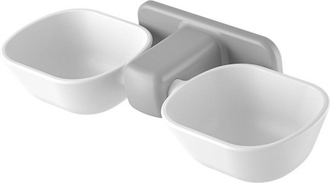 Produktbild von Hängende Katzennapfschalen Verhindern Verschütten Verdickend Verstellbar Erhöht Wandmontierter Katzentrinknapf weiß