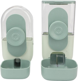 Produktbild von Hängender Automatischer Futter-Wasserspender Sicherer Käfig Katzenfutter-Wasserspender mit Schüssel für Haustier Minze minze, grüne