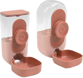Produktbild von Hängender Futterspender für Haustiere 75 Grad Neigung Automatisch Einfache Installation Katzenfutter Wasserspender für rosa