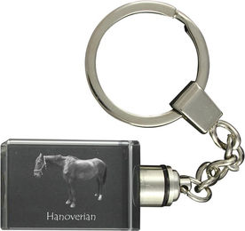 Produktbild von Hanoverian - Crystal pendant with photo of a horse, illuminated pendant, unique gift by Art-Dog brand transparent