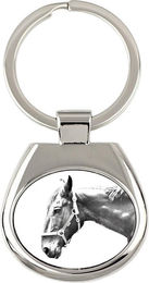 Produktbild von Hanoverian - keychain with a horse, keychain with a print, personalized pendant from the Art-Dog brand silber