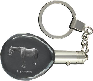 Produktbild von Hanoverian - pendant with a picture of a horse, crystal key ring in a gift box, unique gift by Art-Dog brand transparent