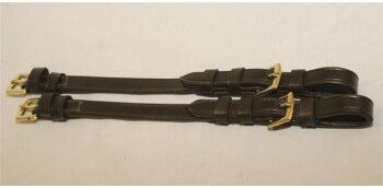 Hans Melzer Backenstücke braun/messing paarweise WB EXTRA (KB-Kaltblut) – Bild 1 von 2