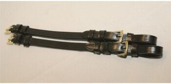 Hans Melzer Backenstücke schwarz/messing paarweise Pony – Bild 1 von 2