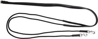 Hans Melzer Horse Equipment Hans Melzer Schlaufzügel halb Leder/halb Kordel schwarz/silber WB (Warmblut) – Bild 1 von 2