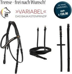 Hans Melzer Horse Equipment Melzer Trense Variabel schwarz/silber – Bild 1 von 2