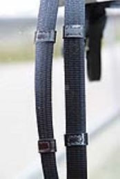 Hans Melzer Horse Equipment Zügel Gurt braun/messing Vollblut – Bild 1 von 2