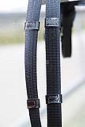 Produktbild von Hans Melzer Horse Equipment Zügel Gurt schwarz/messing Extra Warmblut